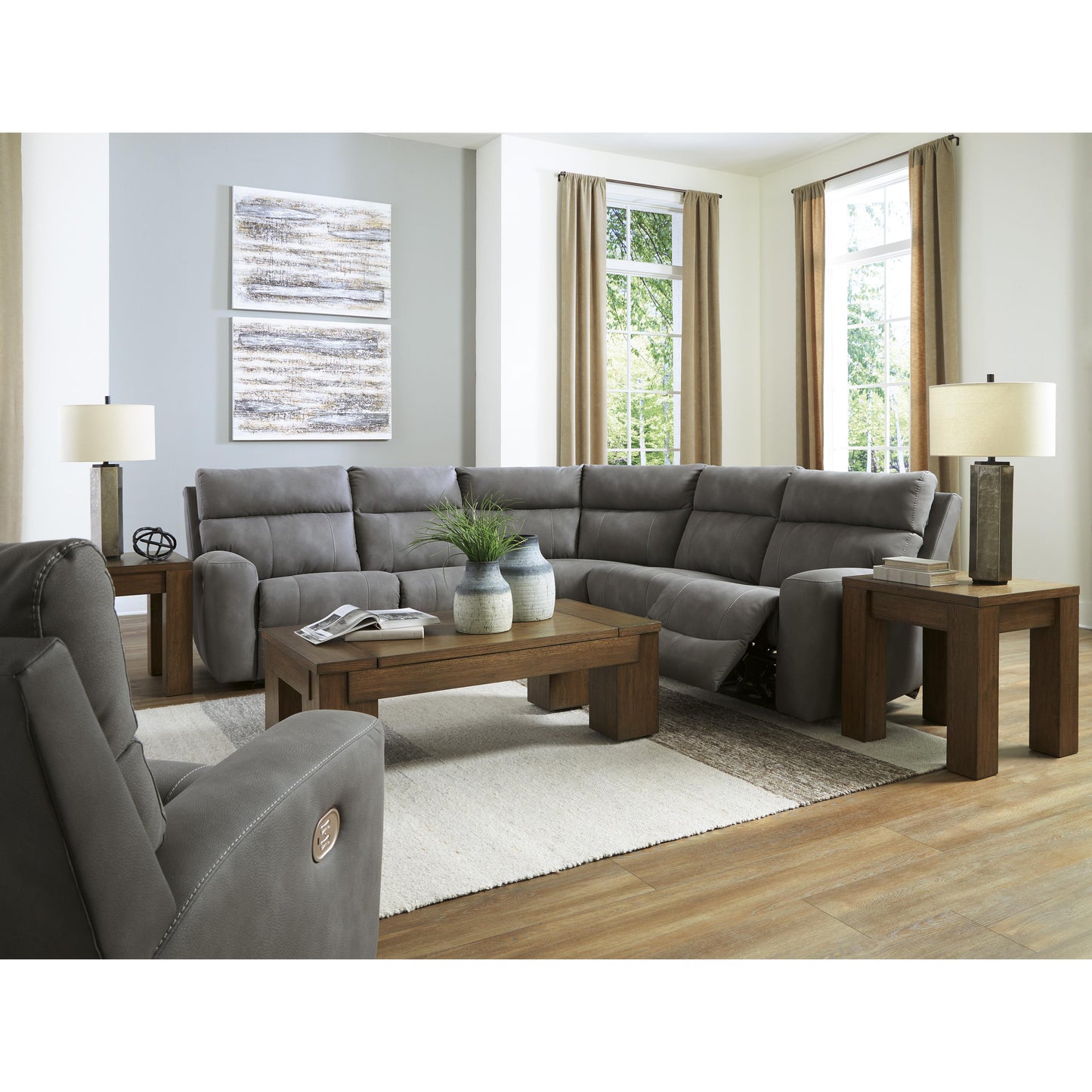 Signature Design by Ashley Next-Gen DuraPella Power Leather Look Recliner 6100313C