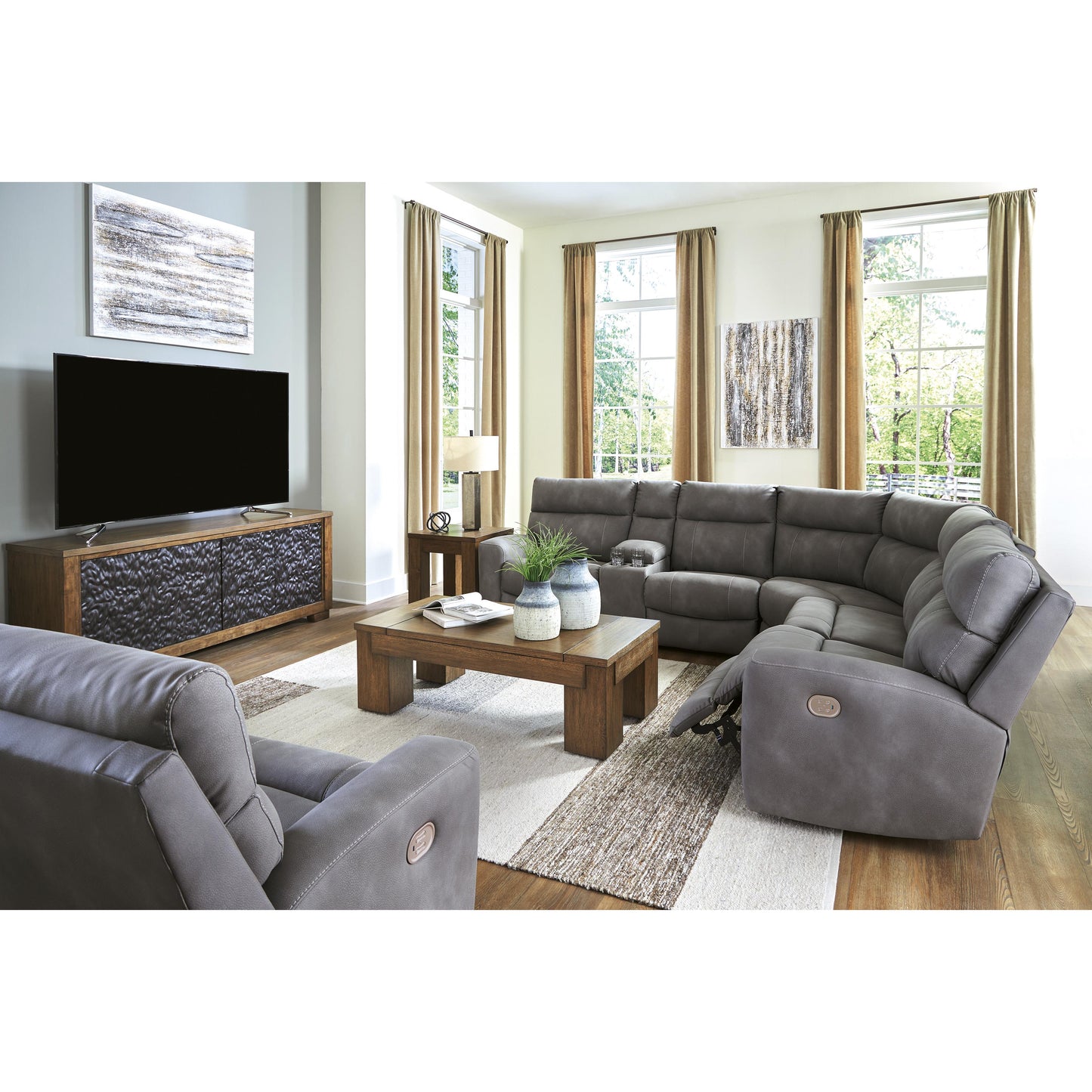Signature Design by Ashley Next-Gen DuraPella Power Leather Look Recliner 6100313C