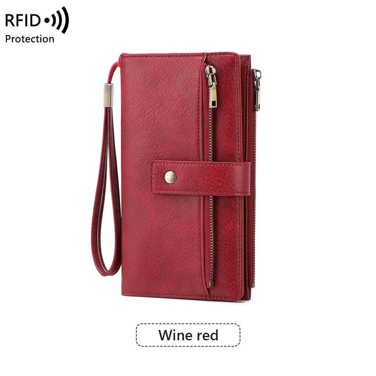 LuxeGuard™ Long Wallet 💖 — RFID Protection, Elegant Style