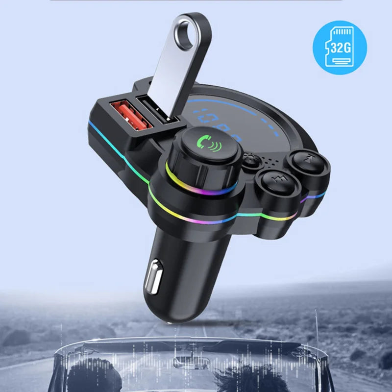 DriveSync™ FM Transmitter 🚗🎵 — Wireless Music & Calls Anywhere