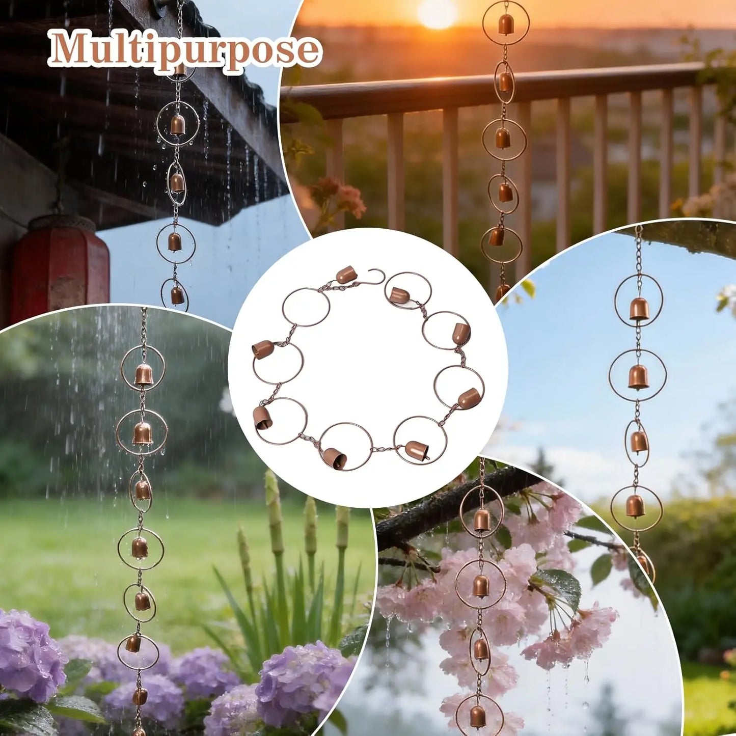 LotusFlow™ Rain Chain 💧 — Chinese Temple-Inspired Serenity