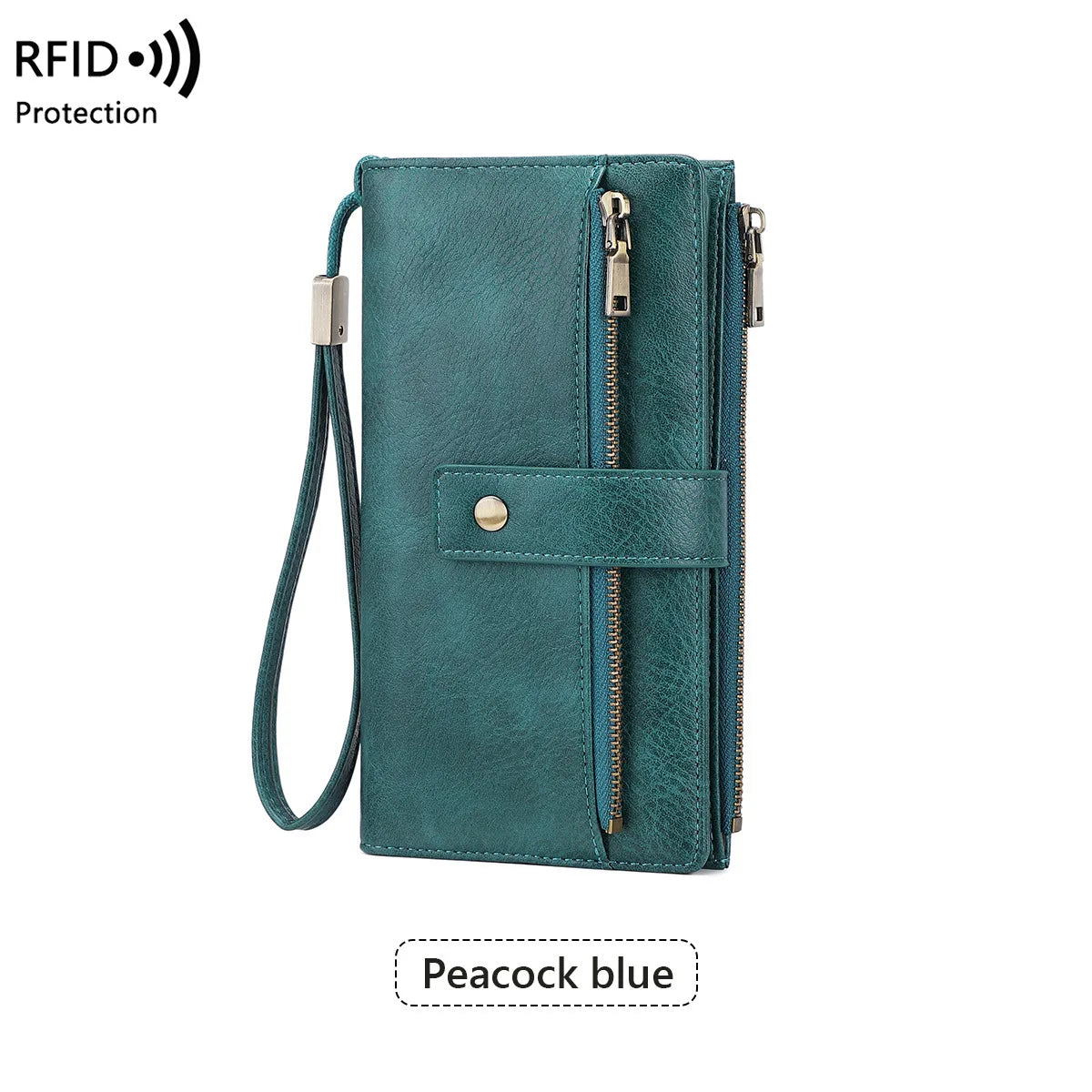 LuxeGuard™ Long Wallet 💖 — RFID Protection, Elegant Style