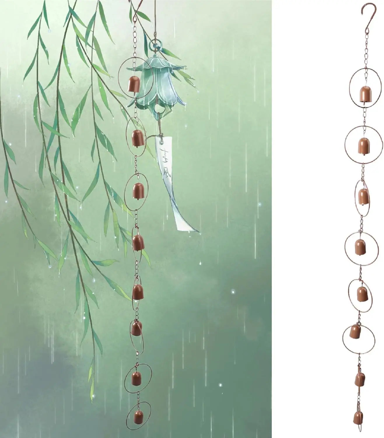 LotusFlow™ Rain Chain 💧 — Chinese Temple-Inspired Serenity