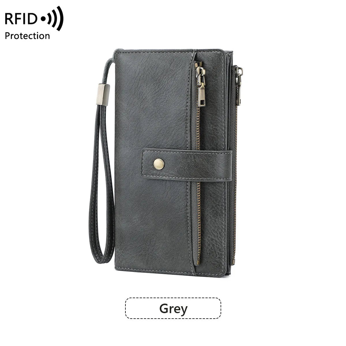 LuxeGuard™ Long Wallet 💖 — RFID Protection, Elegant Style