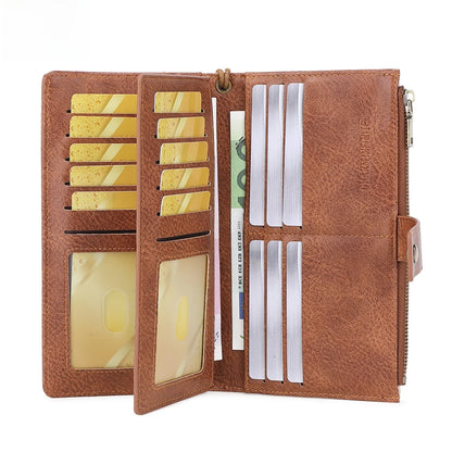 LuxeGuard™ Long Wallet 💖 — RFID Protection, Elegant Style