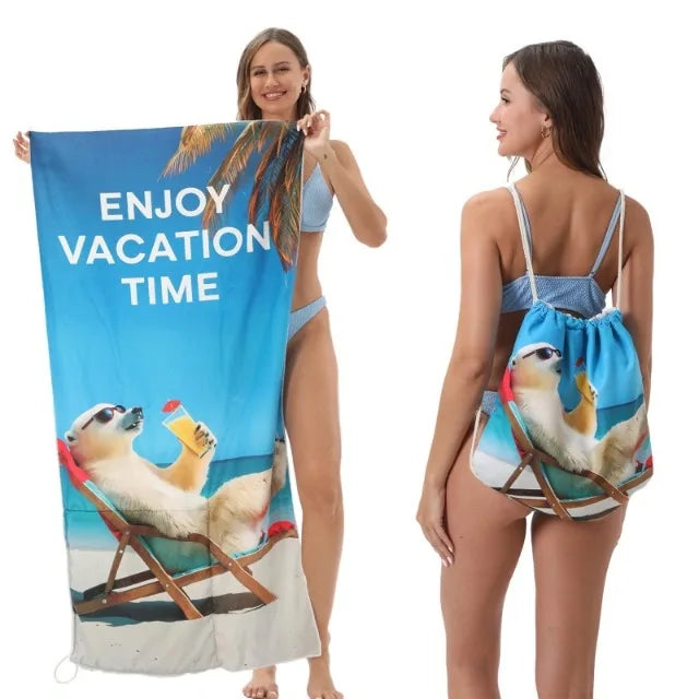 BeachFlip™ Towel Bag 🏖️✨ — Carry & Relax in One