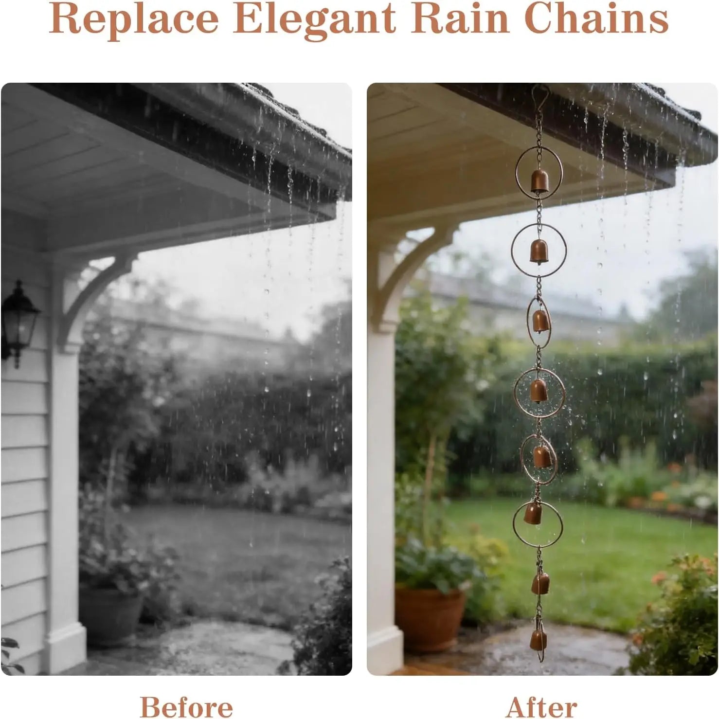 LotusFlow™ Rain Chain 💧 — Chinese Temple-Inspired Serenity