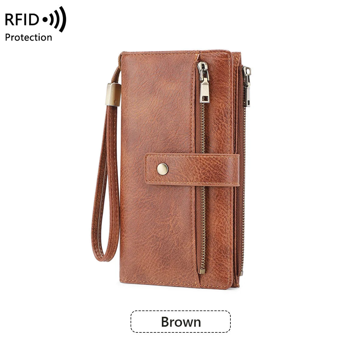 LuxeGuard™ Long Wallet 💖 — RFID Protection, Elegant Style