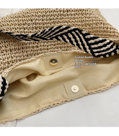 Summer Large Capacity Straw Women's Seaside Vacation Commuter Shoulder Bag